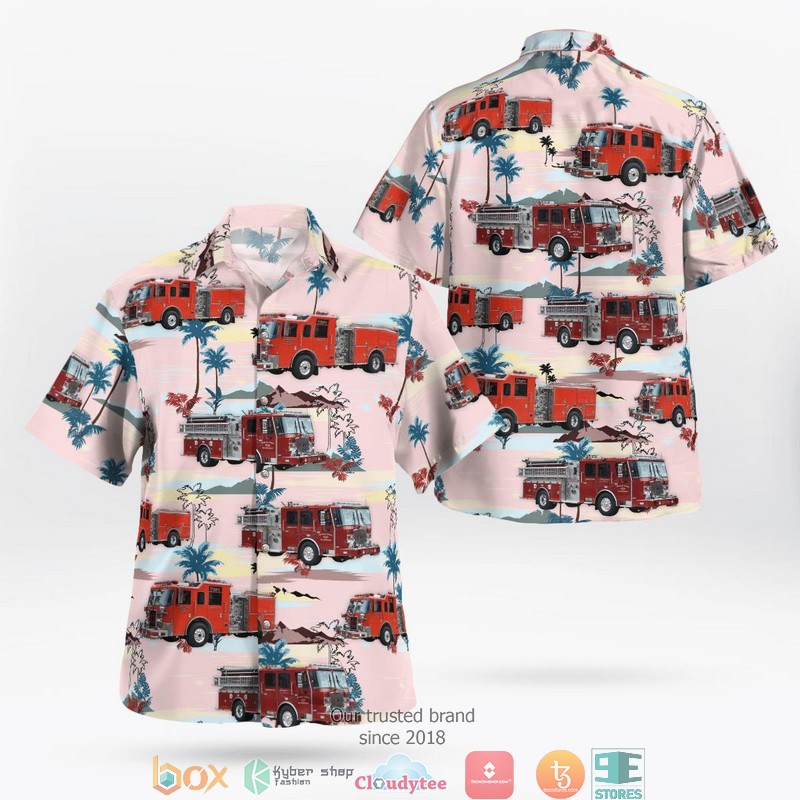 Riverside Missouri City of Riverside Fire Department Hawaiian Shirt