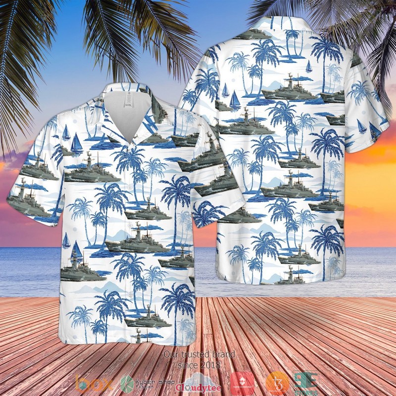 RN Amazon-class Type 21 Frigate Short Sleeve Hawaiian Shirt