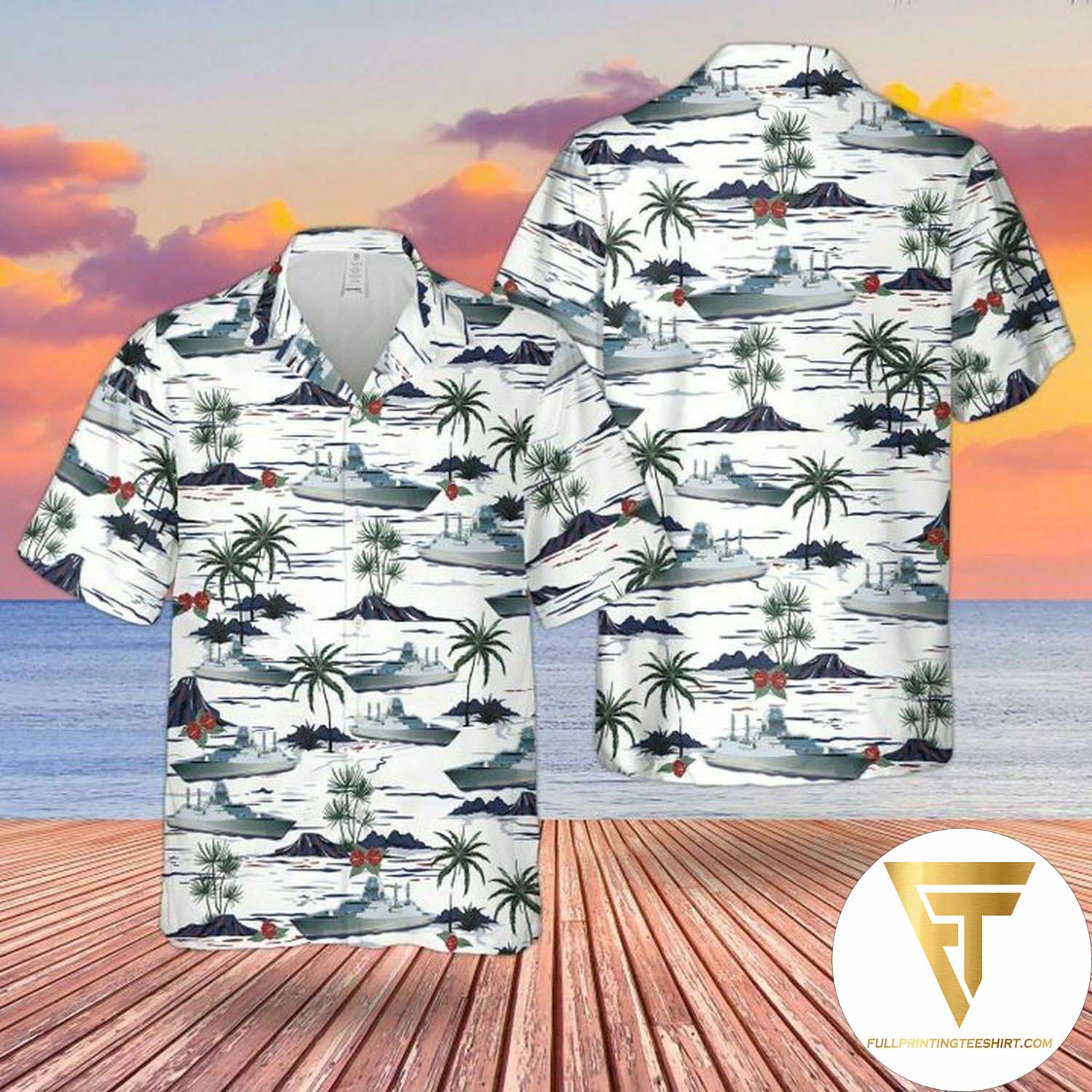 Rn Duke Class Type 23 Frigate Hawaiian Shirt And Beach Shorts