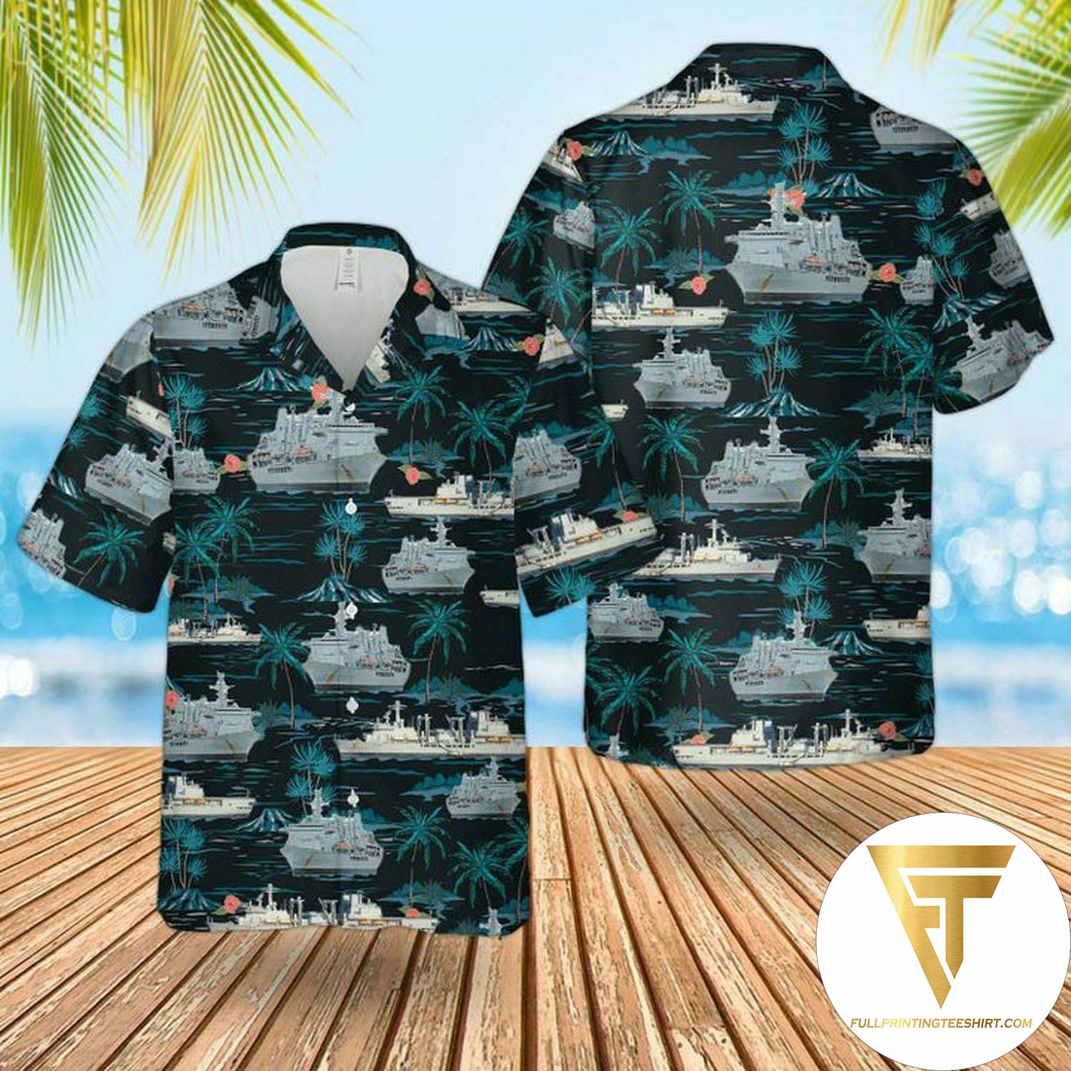 Rn Historical British S-Class Submarine Hawaiian Shirt And Beach Shorts