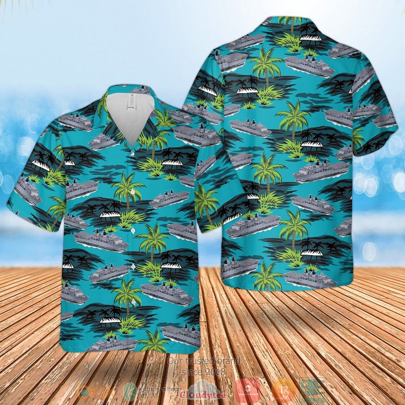 RN Historical Weapon-class Destroyer Short Sleeve Hawaiian Shirt