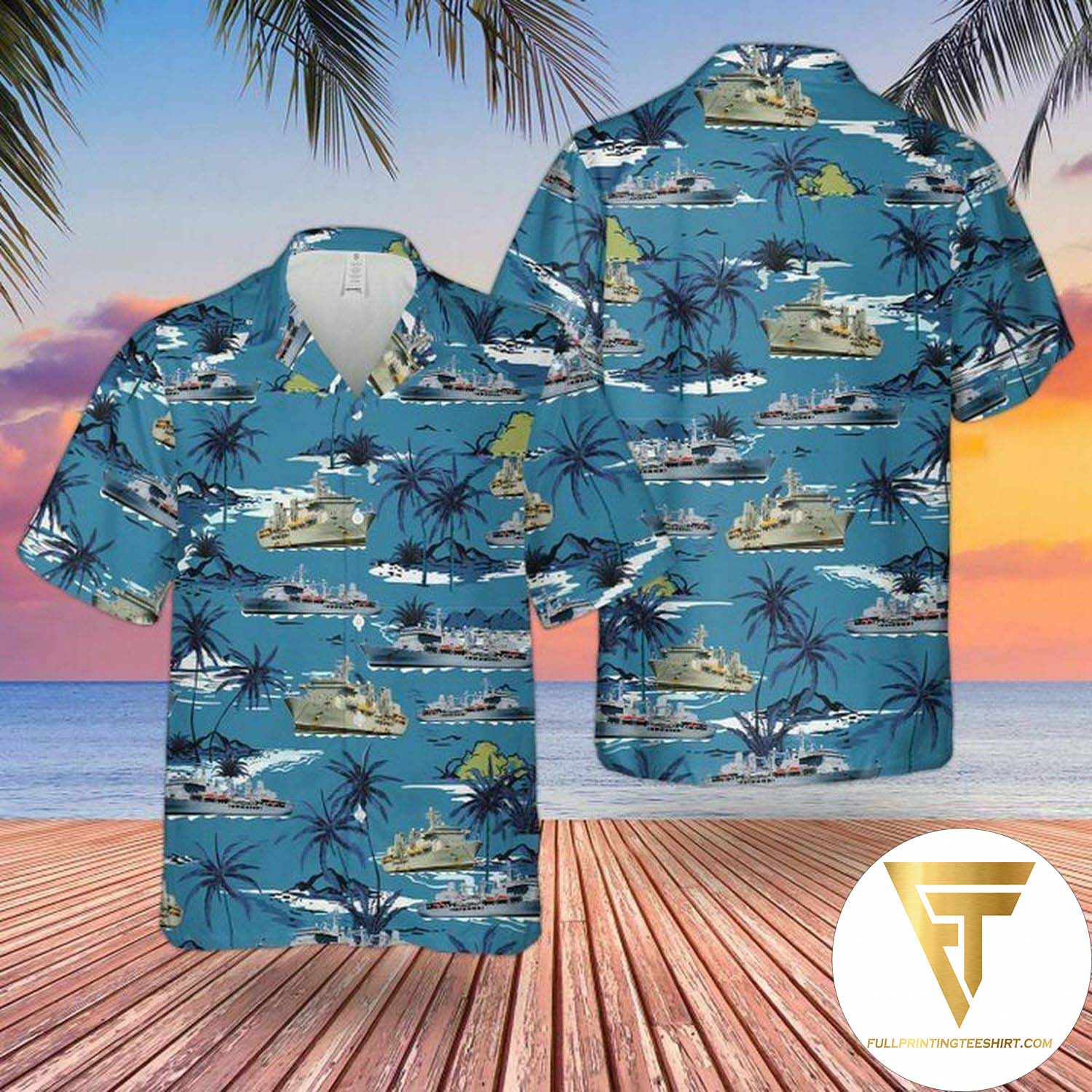 Rn Merlin Mk4 Hawaiian Shirt And Beach Shorts