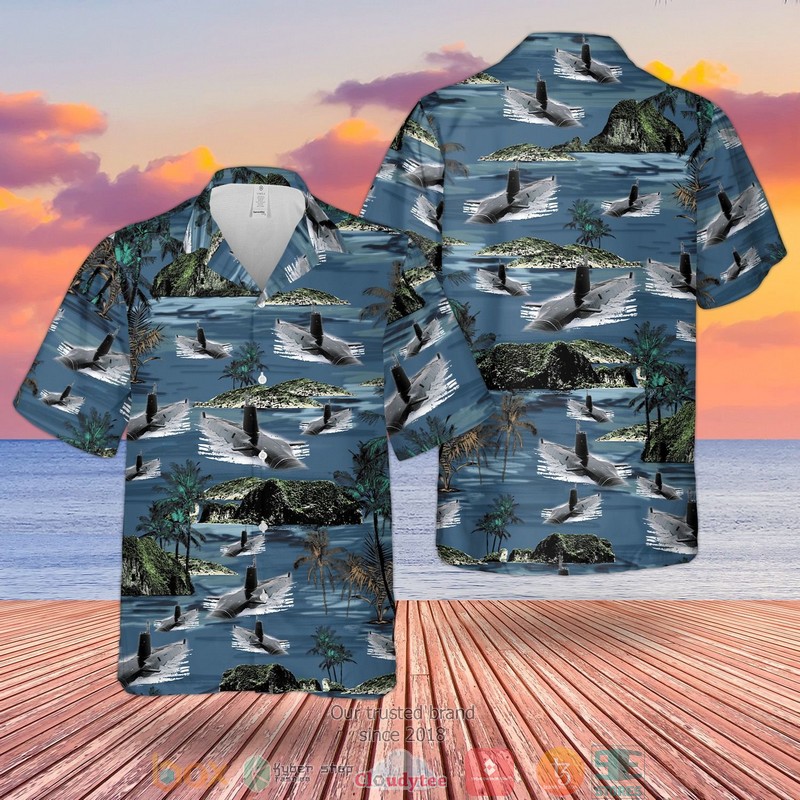 RN Vanguard Class Ballistic Missile Submarine Coconut Hawaiian Shirt