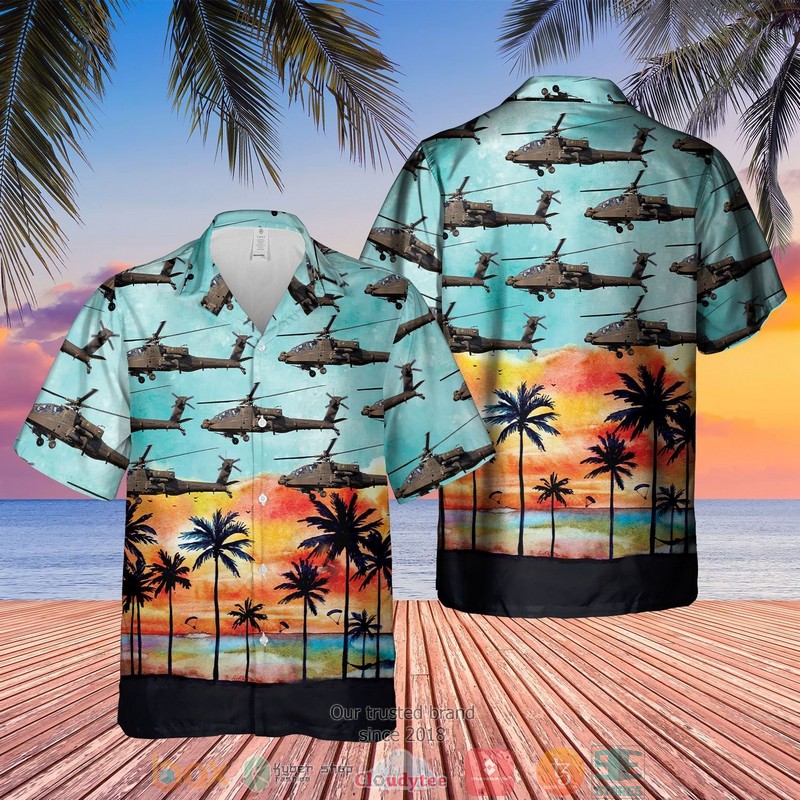 RNLAF Koninklijke Luchtmacht Boeing CH-47D Chinook 414 blue Hawaiian Shirt