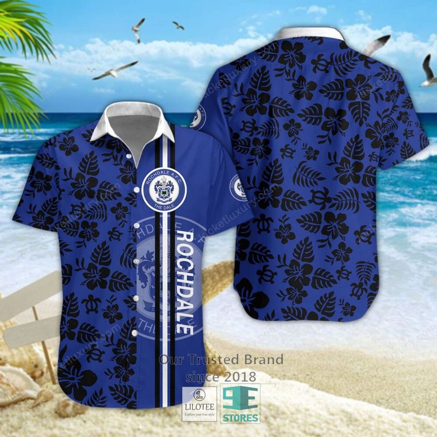 Rochdale AFC Hibicus Hawaiian Shirt