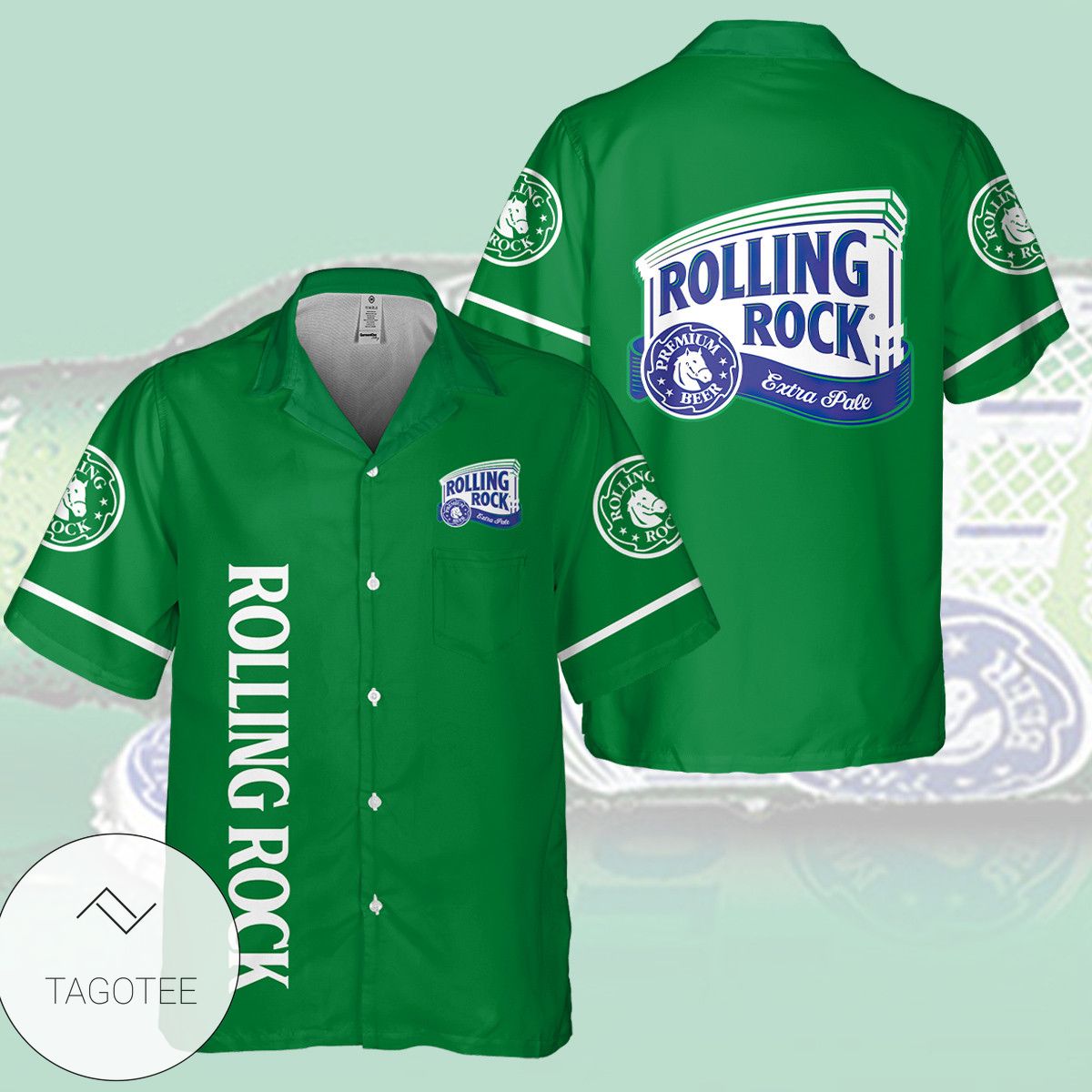 Rolling Rock Bourbon Hawaiian Shirt