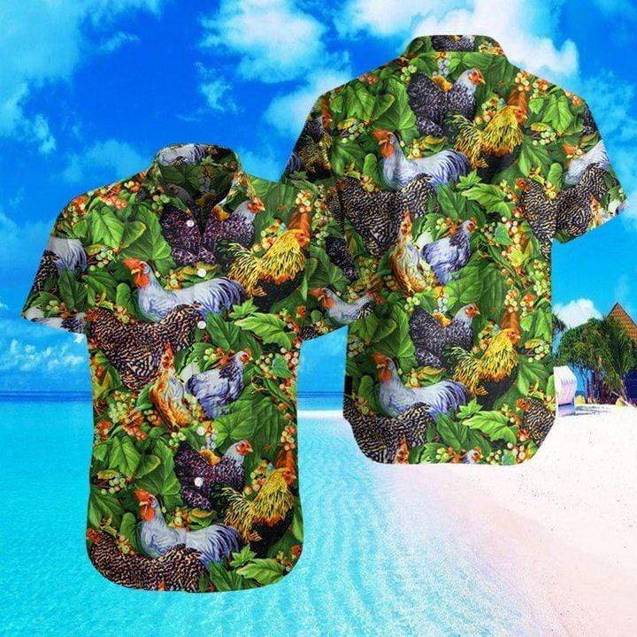 Rooster Tropical Hawaiian Shirt New 2022