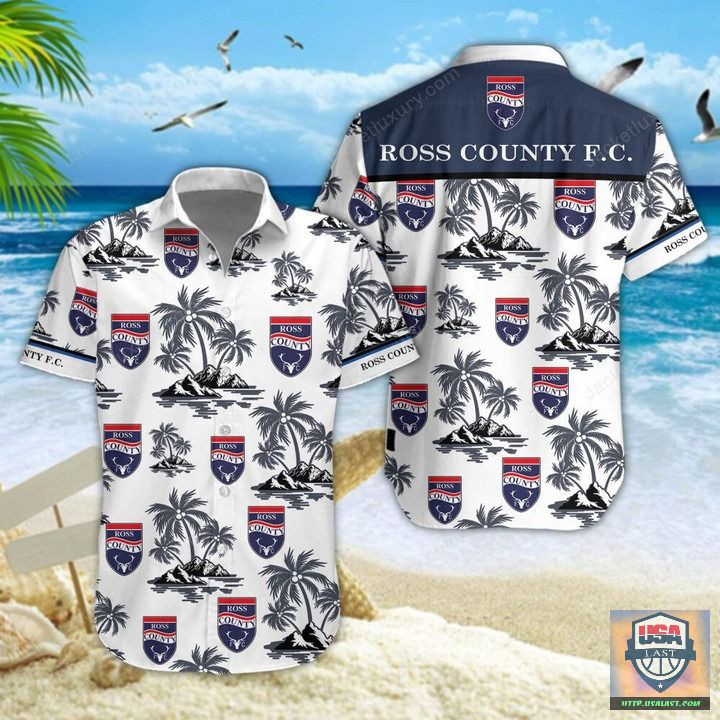 Ross County F.C. Bleach Hawaiian Shirt