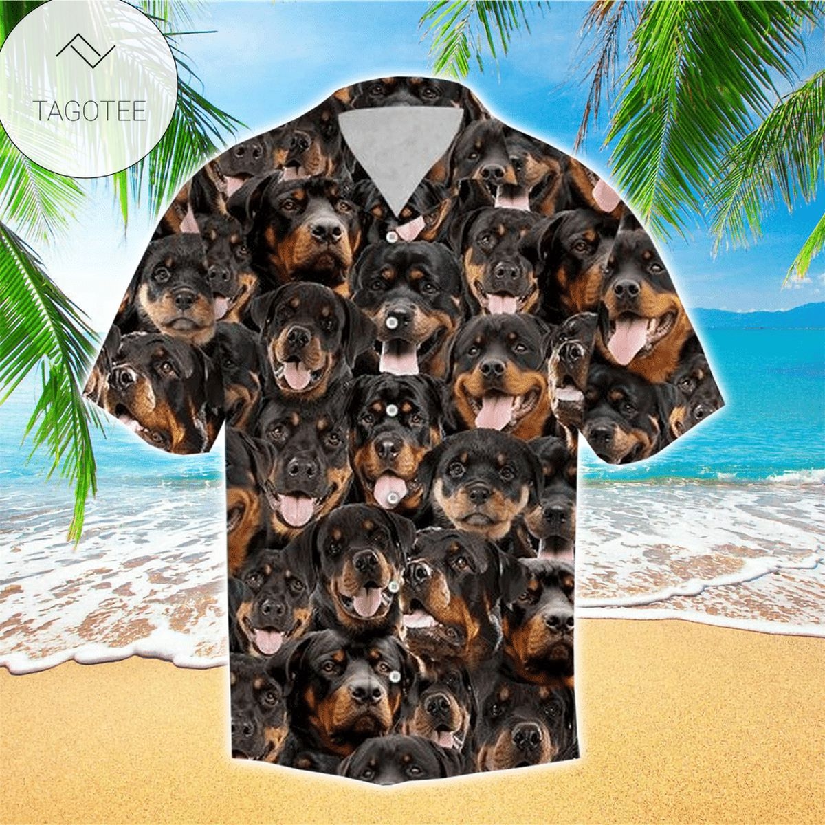 Rottweiler Autism Hawaiian Shirt