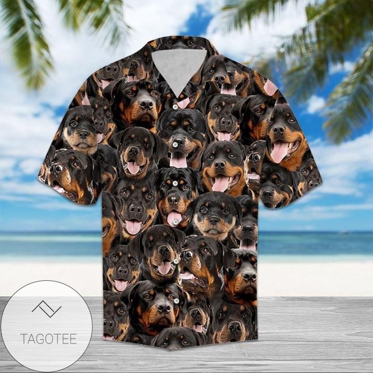 Rottweiler Dog Beach Vibe Tropical 2022 Authentic Hawaiian Shirts