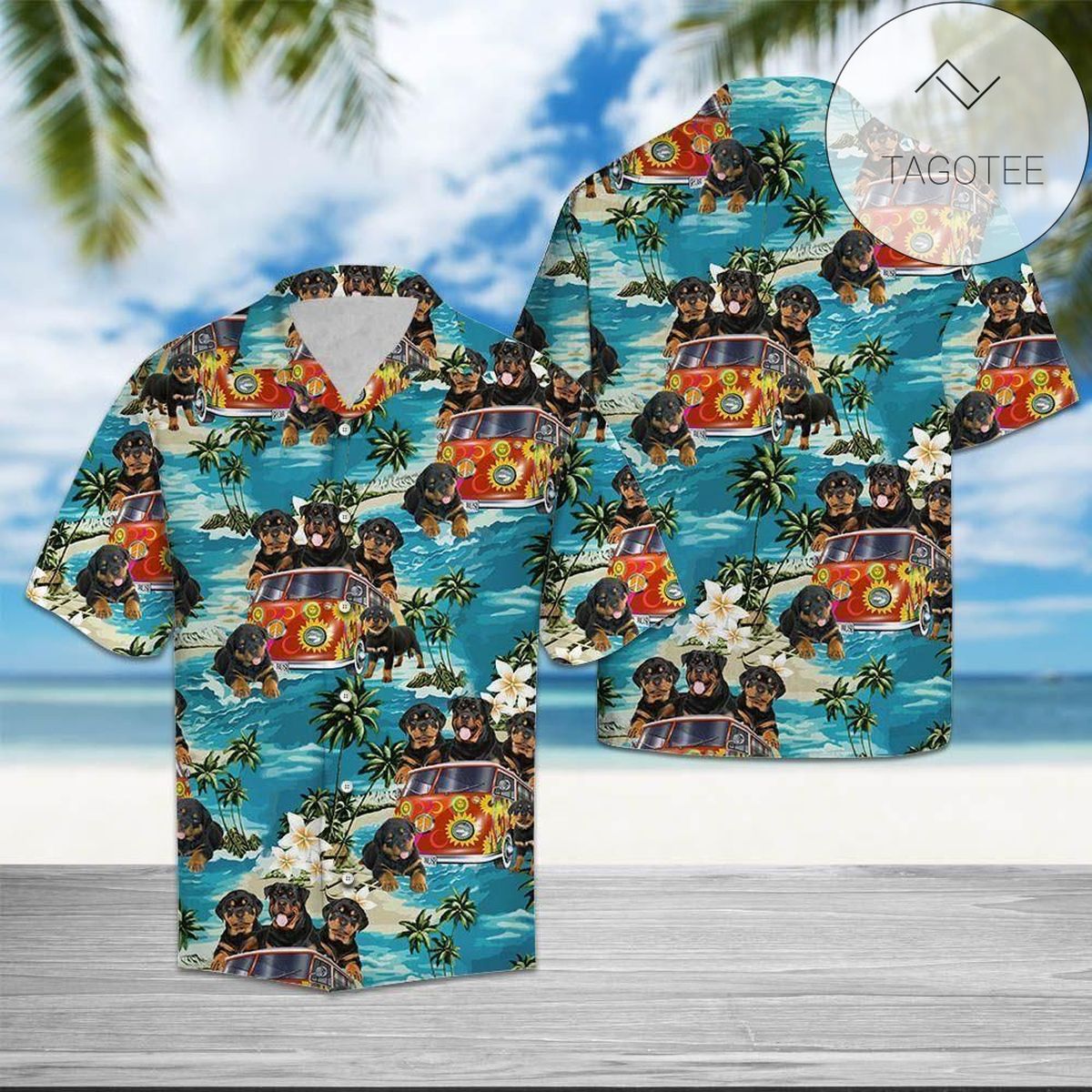 Rottweiler Dog Hawaiian Shirt