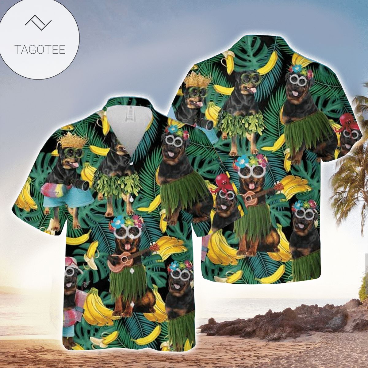 Rottweiler Dog Hawaiian Shirt