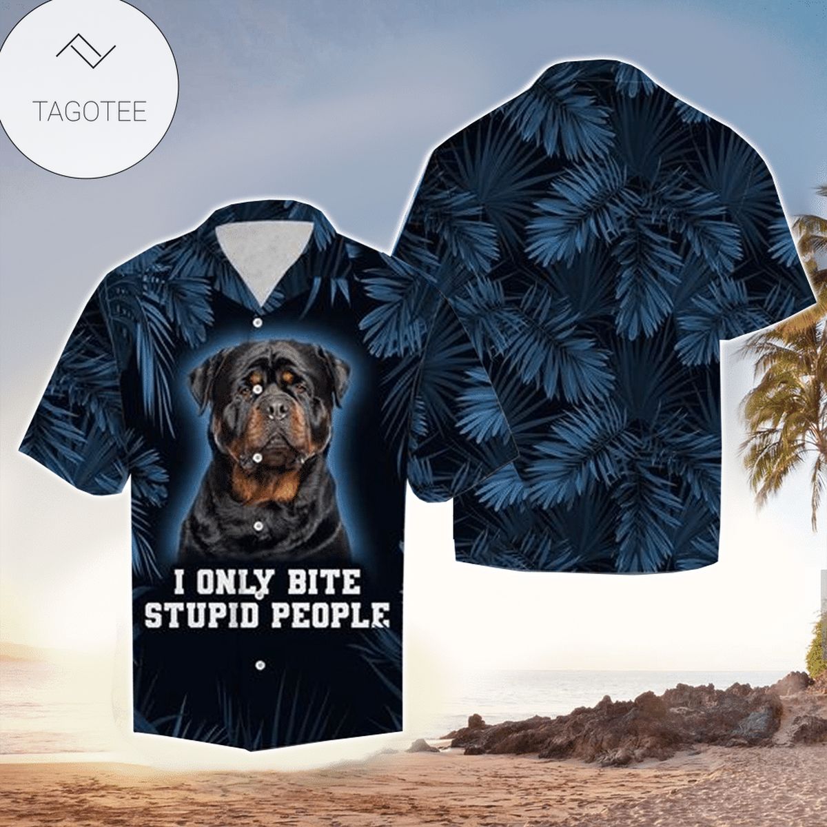 Rottweiler Pumpkin Halloween Hawaiian Shirt