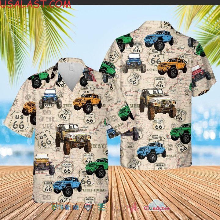 Route Us 66 Jeep Vintage Hawaiian Shirt For Men Women