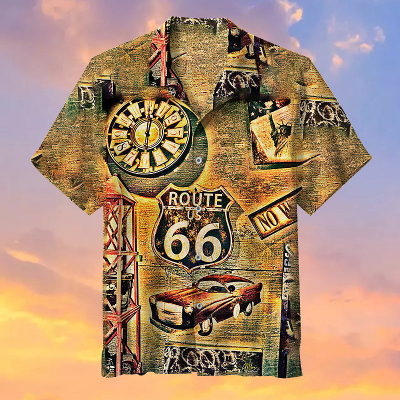 Route 66 Vintage Hawaiian Shirt