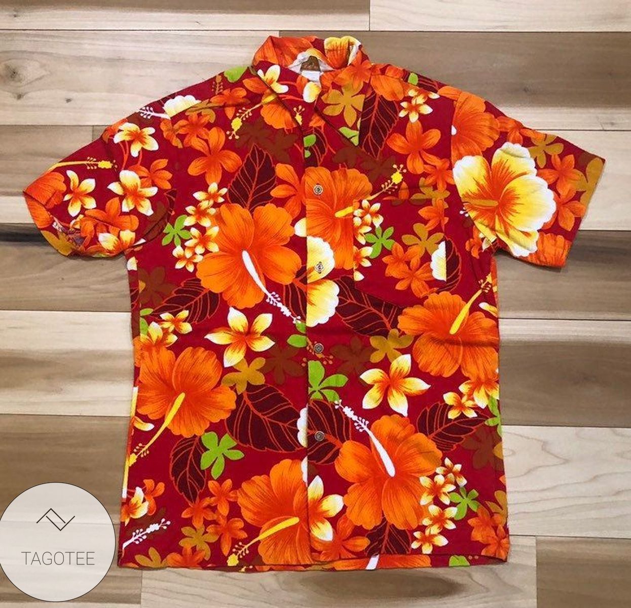 Royal Hibiscus Cream Hawaiian Shirt