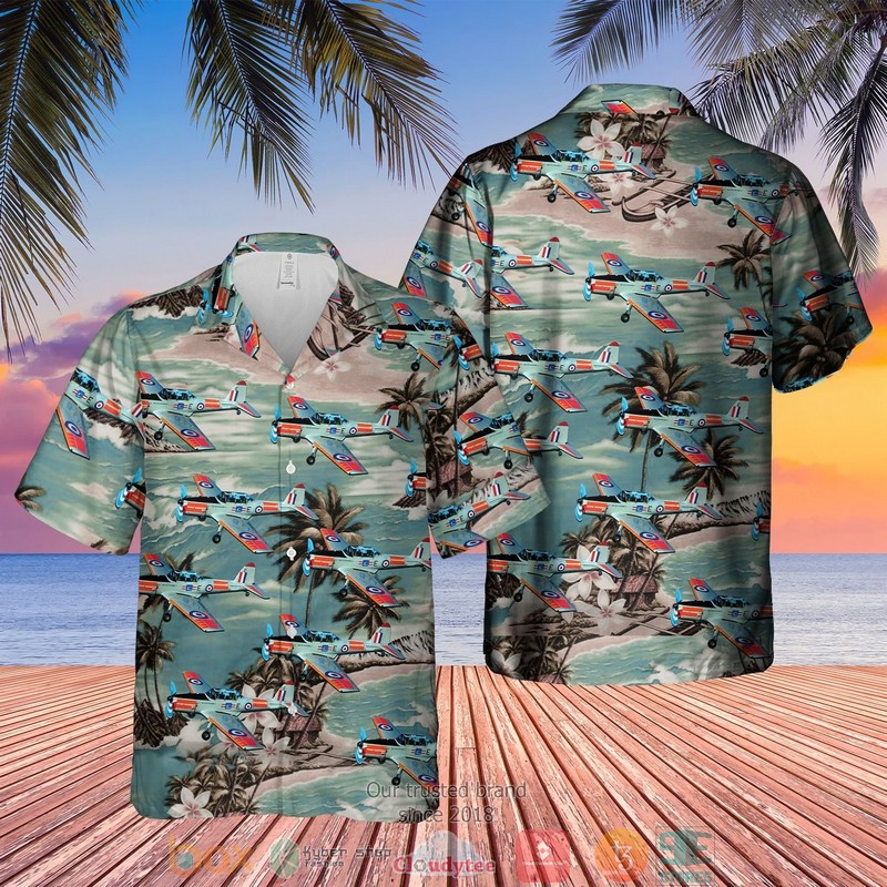 Royal Air Force DHC-1 Chipmunk palm tree light violet Hawaiian Shirt