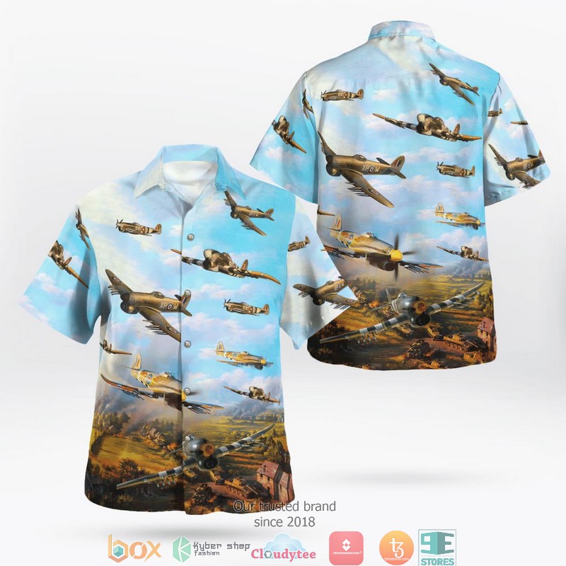 Royal Air Force Hawker Hurricane Mk2C Hawaiian Shirt