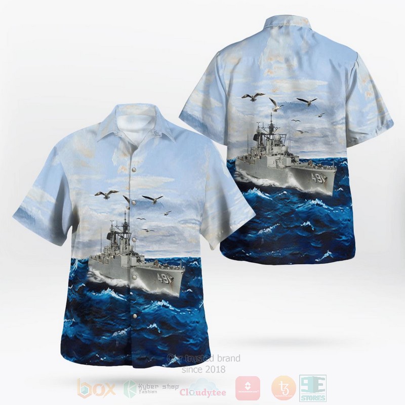 Royal Australian Navy HMAS Hobart D 39 Hawaiian Shirt