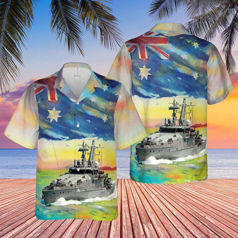 Royal Australian Navy HMAS Maryborough P95 Hawaiian Shirt