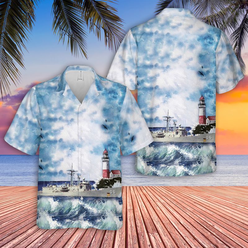 Royal Australian Navy HMAS Newcastle FFG 06 Hawaiian Shirt