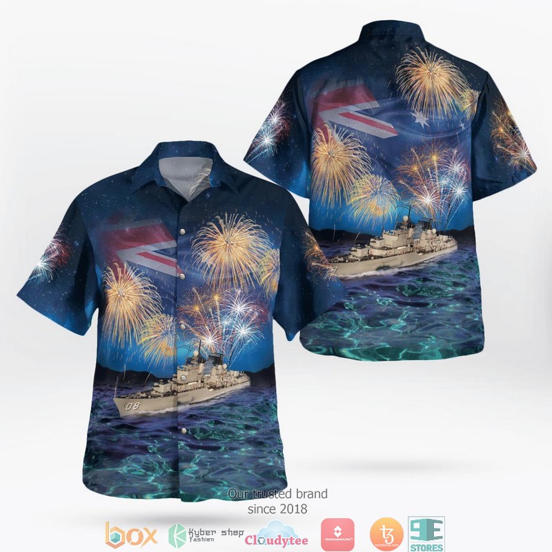 Royal Australian Navy HMAS Yarra DE 45 Hawaiian Shirt