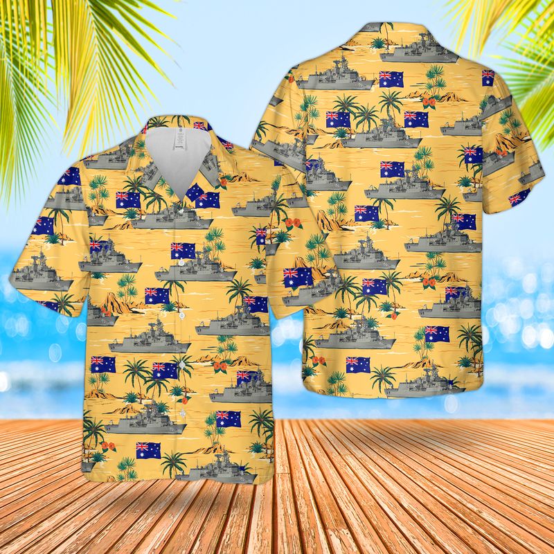 Royal Australian Navy RAN HMAS Adelaide FFG 01 Adelaide-class frigate Hawaiian Shirt