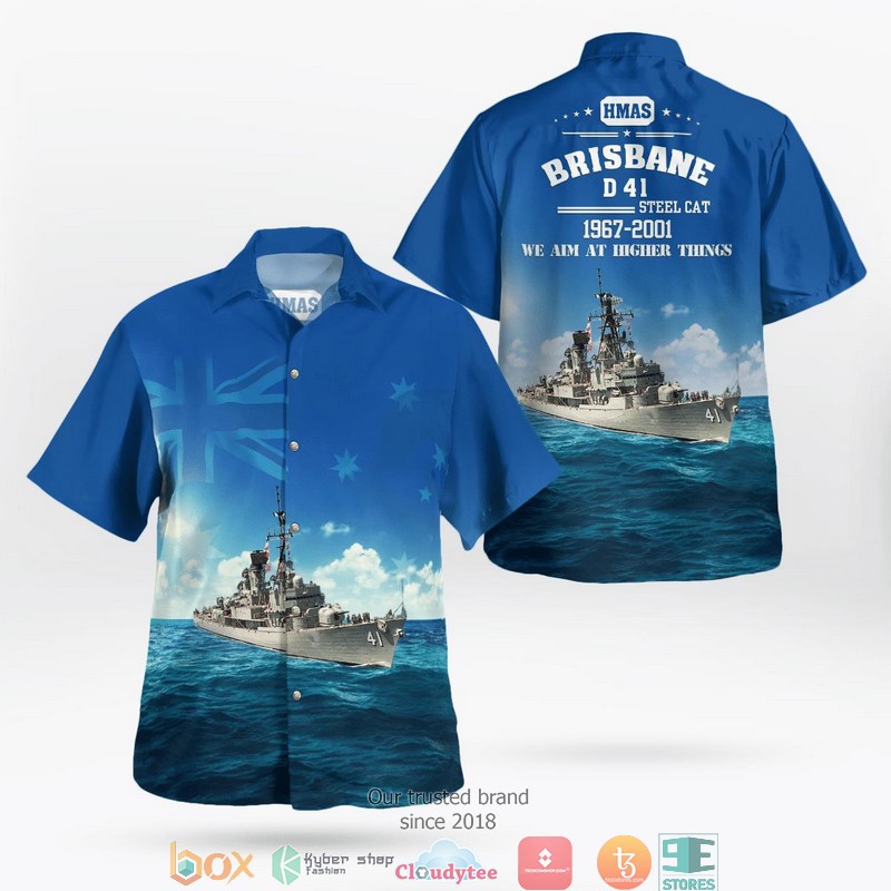 Royal Australian Navy RAN HMAS Duchess D154 Daring-class Destroyer Hawaiian Shirt