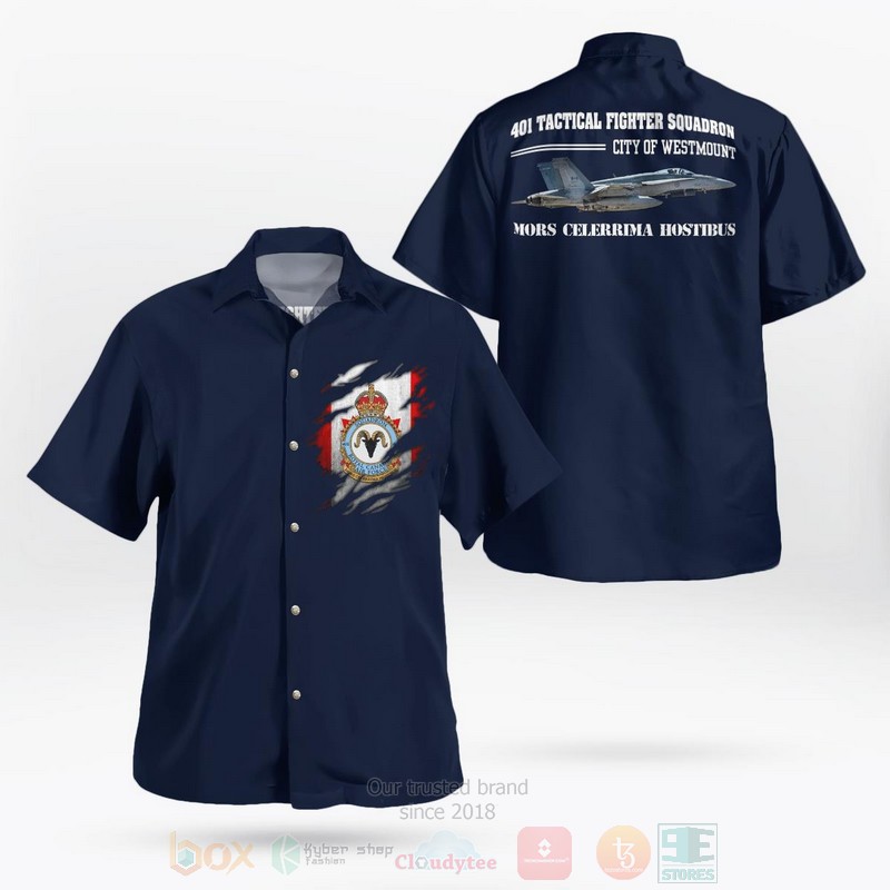 Royal Canadian Air Force 408 Tactical Helicopter Squadron CH-146 Griffon Hawaiian Shirt