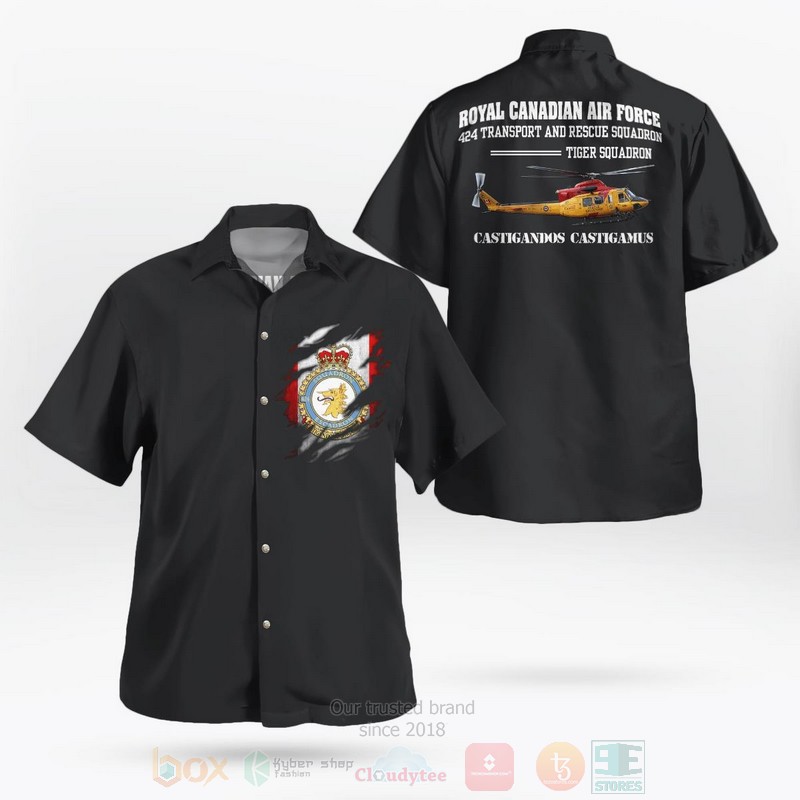 Royal Canadian Air Force 401 Tactical Fighter Squadron CF-18 Hornet Hawaiian Shirt