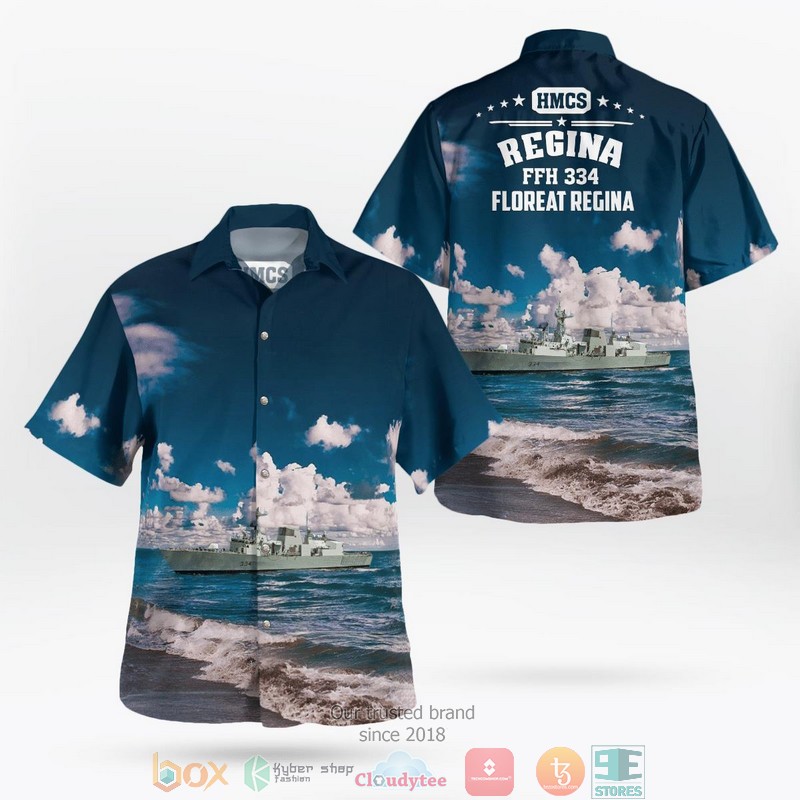 Royal Canadian Navy HMCS Halifax FFH 330 Halifax-class frigate Hawaiian Shirt