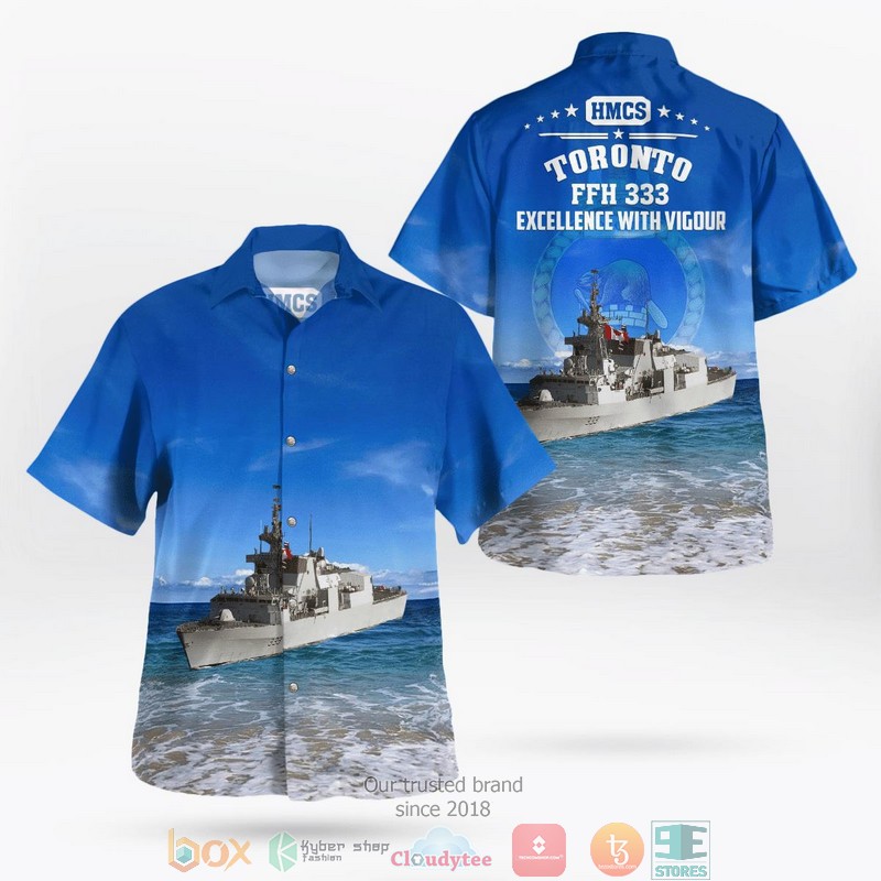 Royal Canadian Navy HMCS Vancouver FFH 331 Halifax-class frigate Hawaiian Shirt