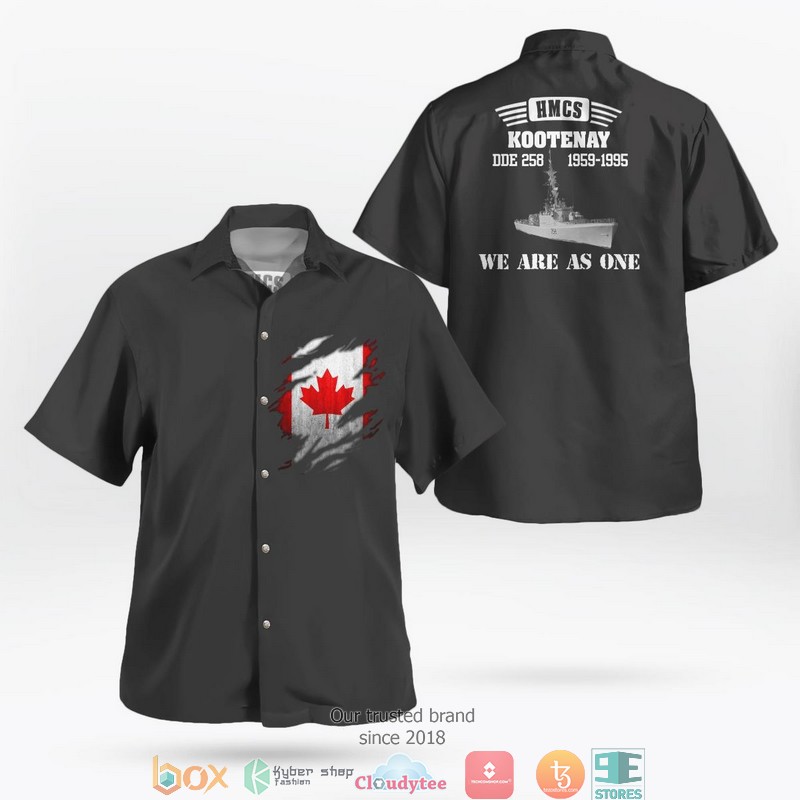 Royal Canadian Navy RCN HMCS Fraser DDH 233 St. Laurent-class Destroyer escort Hawaiian Shirt