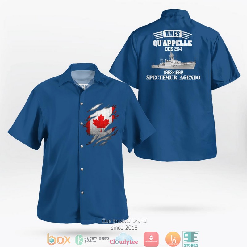 Royal Canadian Navy RCN HMCS Saguenay DDH 206 St. Laurent-class destroyer Hawaiian Shirt