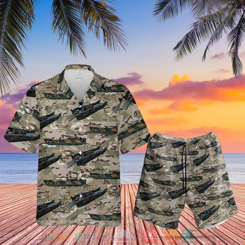 Royal Marines LCVP Mk 5 Hawaiian Shirt, Short