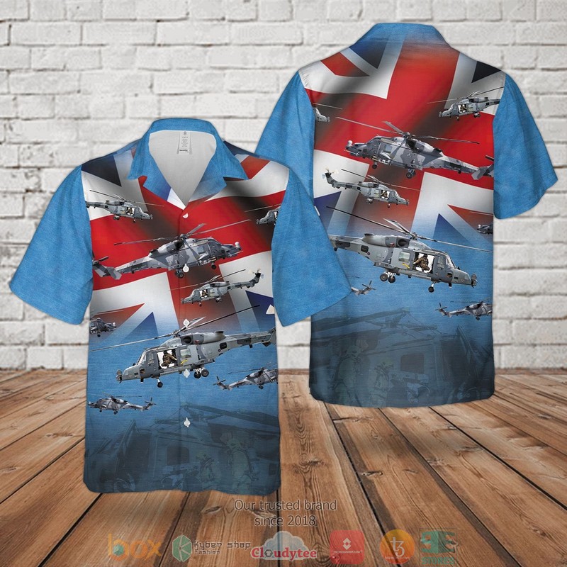 Royal Navy 845 Naval Air Squadron AgustaWestland Commando Merlin HC4 Hawaiian Shirt