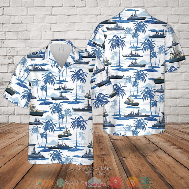 Royal Navy Dolphins Badge Hawaiian Shirt