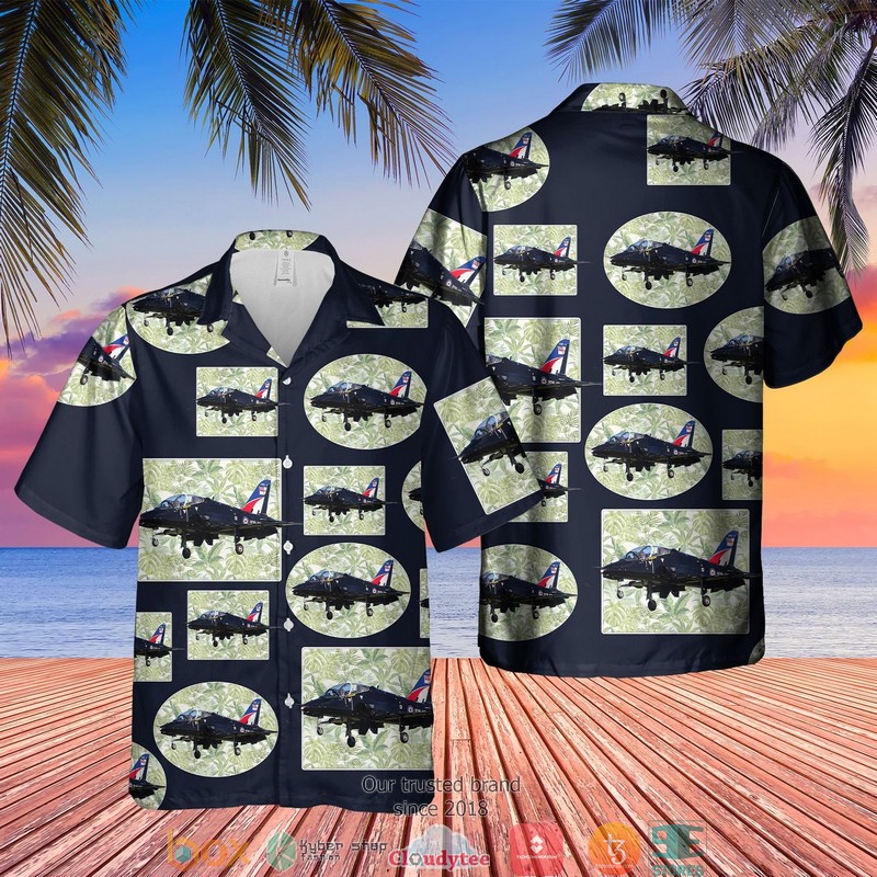 Royal Navy F 35 Lightning Fixed Wing Aircraft Short Sleeve Hawaiian Shirt