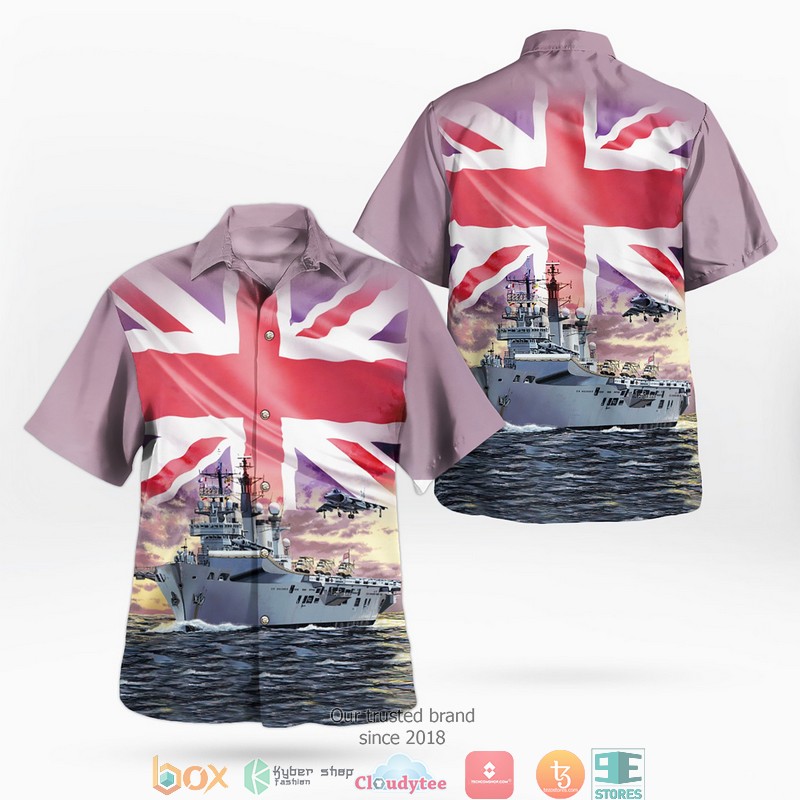 Royal Navy HMS Invincible R05 Hawaiian Shirt