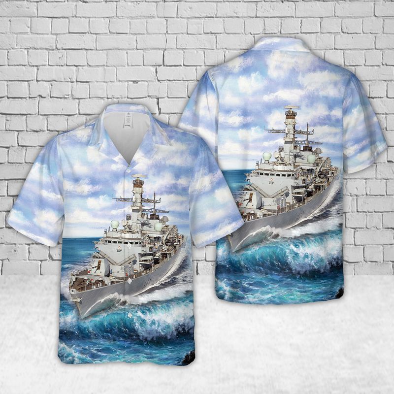 Royal Navy HMS Hurworth M39 Hawaiian Shirt