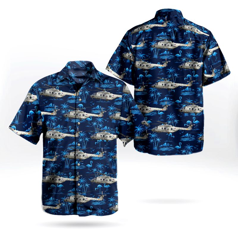 Royal Netherlands Navy Westland SH-14D Lynx WG-13 Hawaiian Shirt