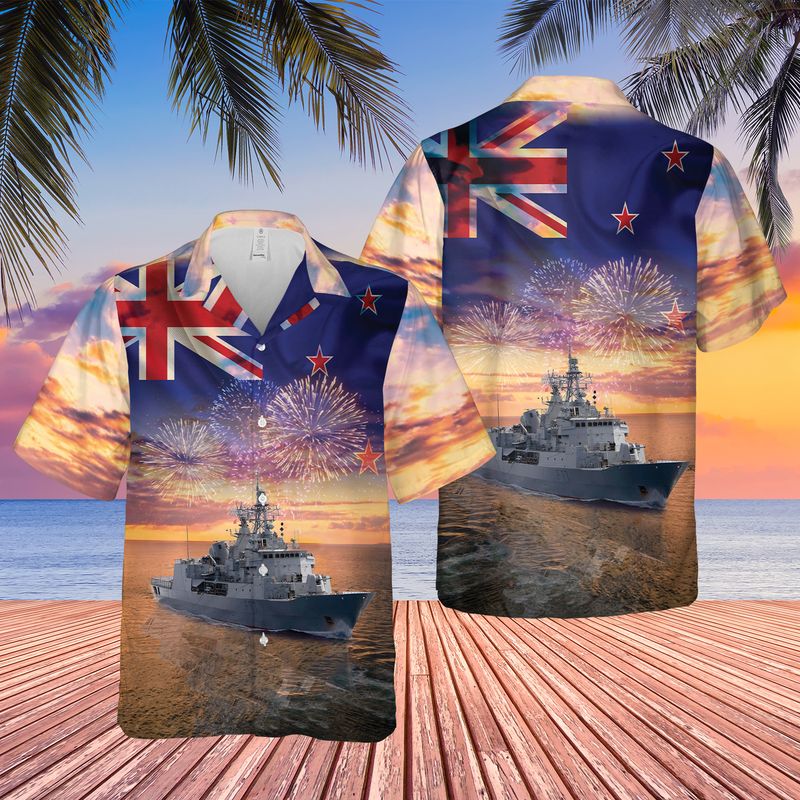 Royal New Zealand Navy HMNZS Te Mana F111 Hawaiian Shirt