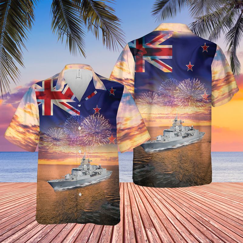 Royal New Zealand Navy HMNZS Te Kaha F77 Hawaiian Shirt