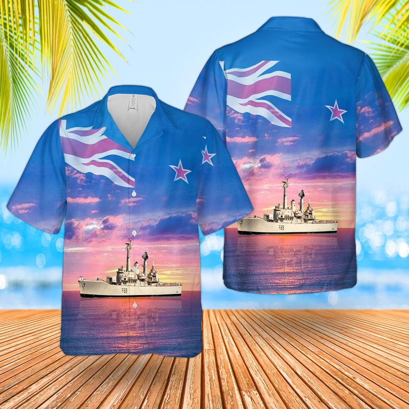 Royal New Zealand Navy RNZN HMNZS Wakakura P3555 Moa-class Inshore Patrol Vessel Hawaiian Shirt