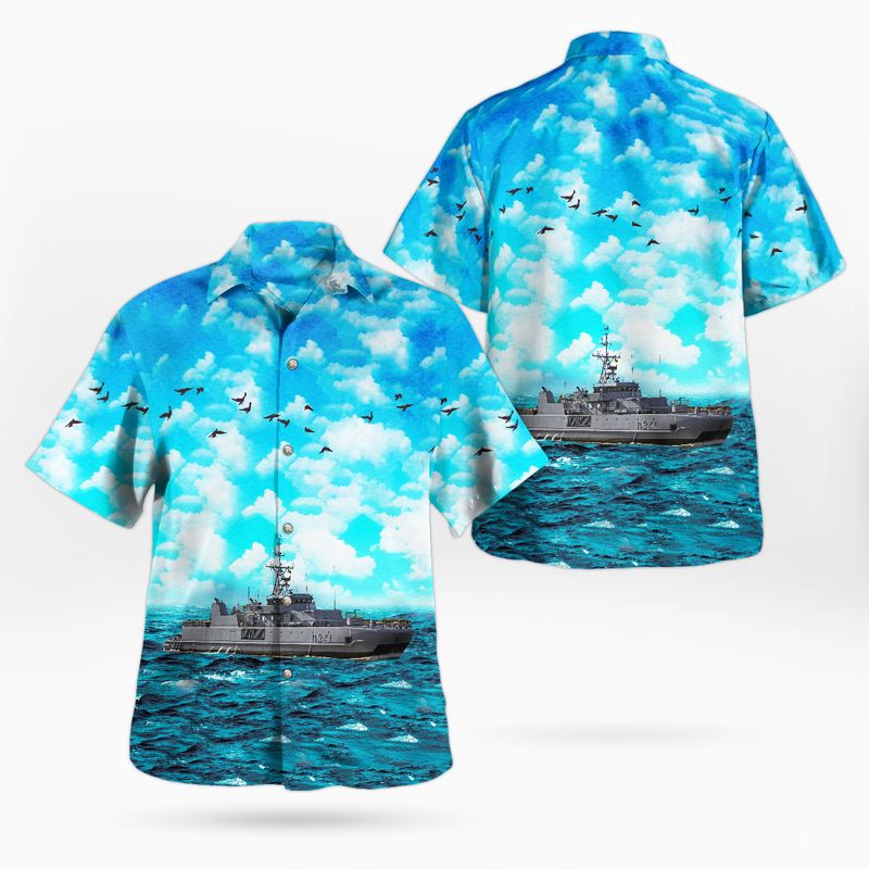 Royal Norwegian Navy HNoMS Hinnoy M343 Hawaiian Shirt