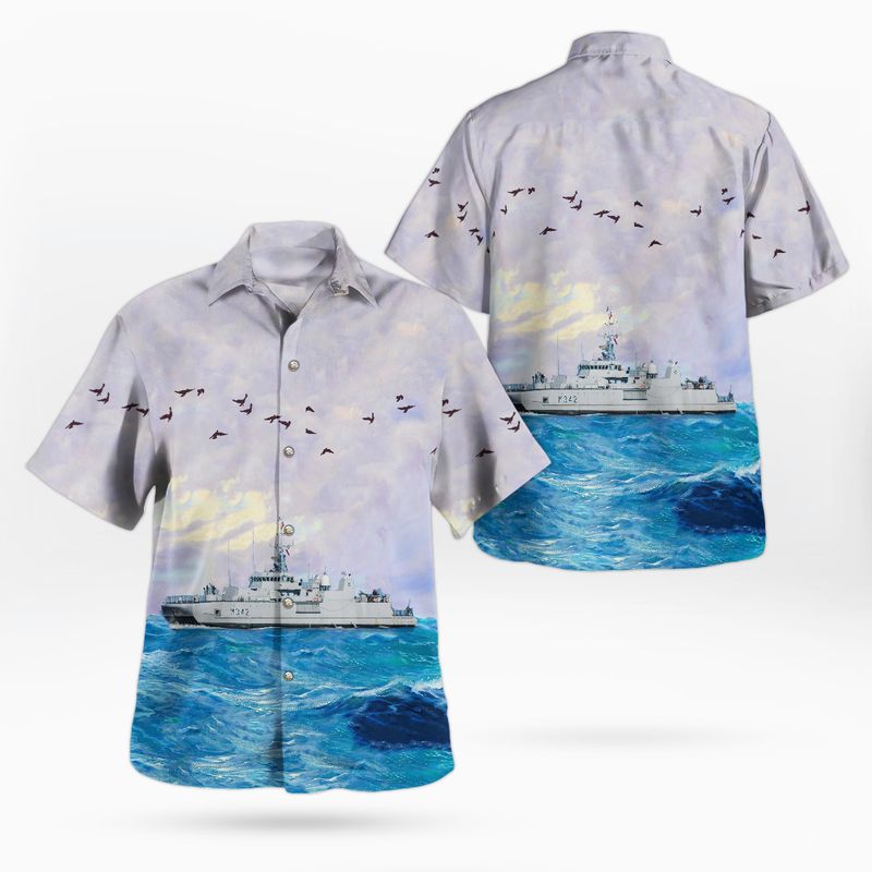 Royal Norwegian Navy HNoMS Karmoy M341 Hawaiian Shirt