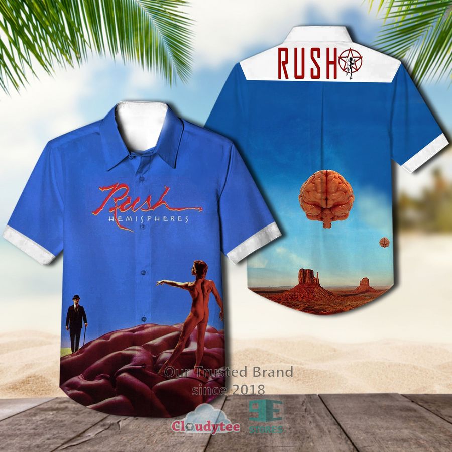 Rush Band Permanent Waves Album Hawaiian Shirt