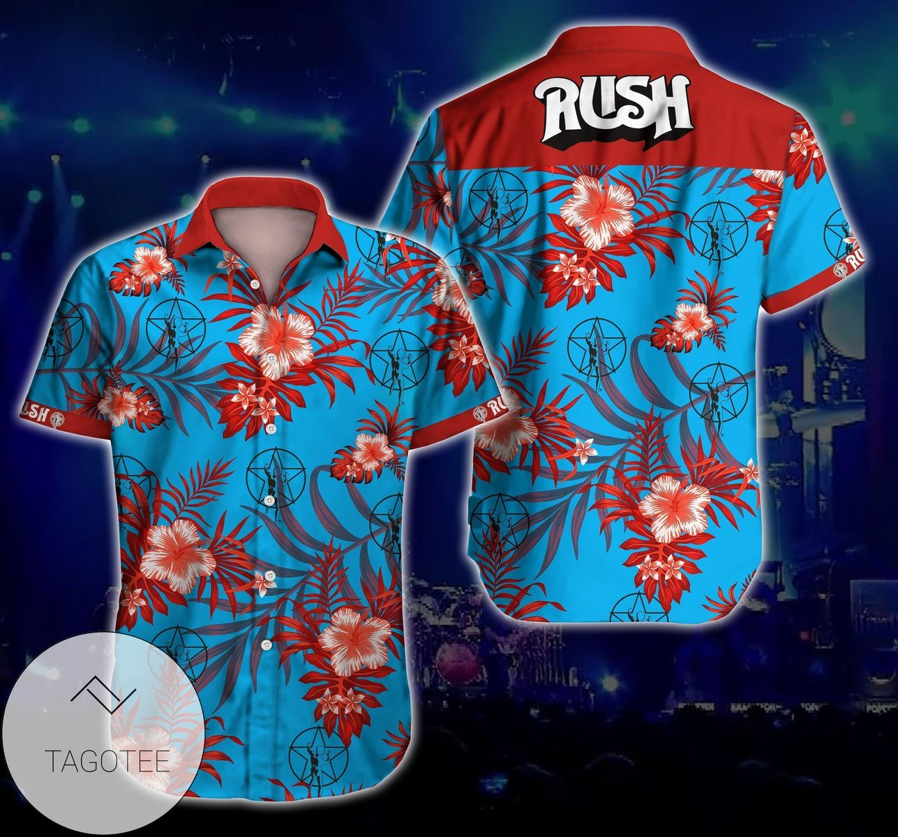 Rush Rock Music Band Authentic Hawaiian Shirt 2022 Summer Button Up Shirt For Men Beach Wear Short Sleeve Authentic Hawaiian Shirt 2022