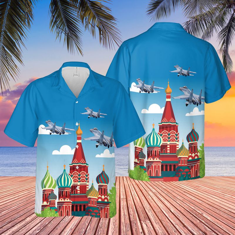 Russian Air Force Sukhoi Su-34 Hawaiian Shirt