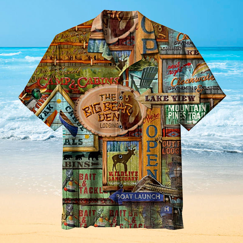 Rustic Lodge Rustic Signs Hawaiian Shirt